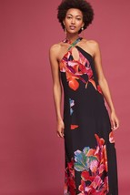 Nwt Anthropologie Cayman Silk Floral Maxi Dress By Maeve S - £55.74 GBP