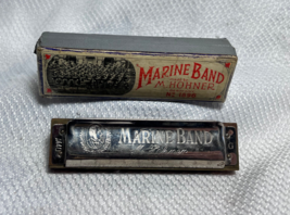 Marine Band M. Hohner Germany No 1896 Harmonica Musical Instrument Key o... - $39.95
