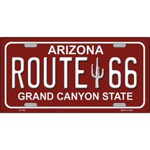 Route 66 Arizona Red Novelty Metal License Plate - £6.52 GBP