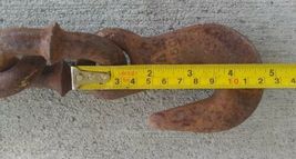 Vintage Heavy Duty Hook Large Rusty Hanging Hoist image 6