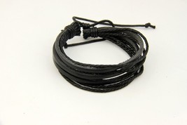 Hot Sale Wrap Genuine Leather Bracelet  Braided Rope for Men Women Fashion Jewel - £10.67 GBP