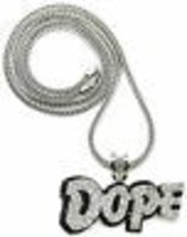 DOPE New Crystal Rhinestone Pendant with 36 Inch Long Franco Necklace - $34.99