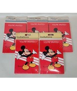 40 Vintage NOS Mickey Mouse Party Invitations Invites Gibson (5 Packs of 8) - $24.75