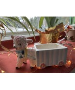 Vintage Ceramic Lamb Sheep Planter Nursery Decor - $16.34