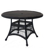 Jeco Wicker Round Dining Table 44&quot; Espresso - $258.82