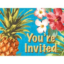 Aloha 8 Invitations with Envelopes Summer Luau Party - £4.05 GBP