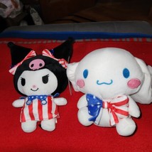 NEW with tags Patriotic Hello kitty &amp; friends plush, Kuromi &amp; Cinnamoroll - £15.41 GBP