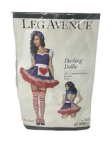 Women&#39;s 2 Piece Darling Dollie Alluring Rag Doll Costume, Blue/Red, Medium - £27.38 GBP