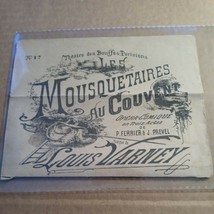Les Mousquetaires Au Couvent Sheet Music Vintage - £70.23 GBP