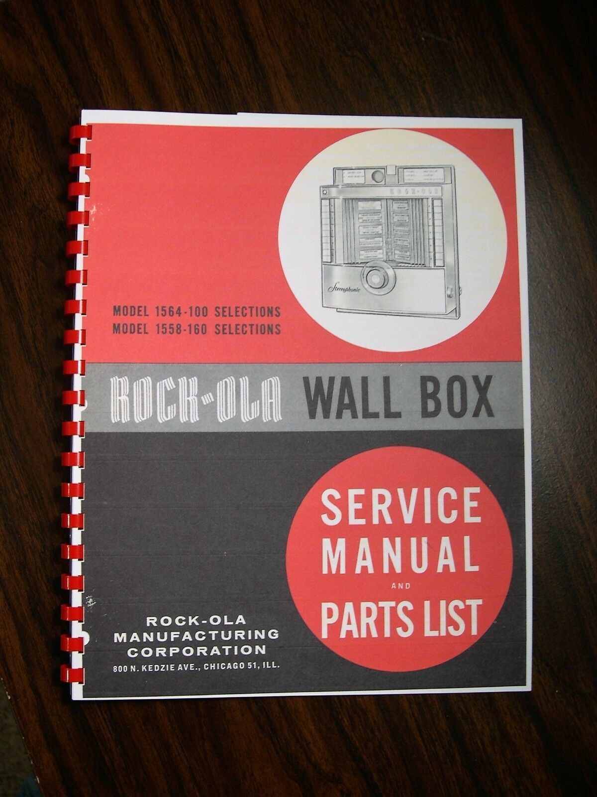 Rock-ola Service &amp; Parts Manual Wall Box 1564/1558 - $19.79
