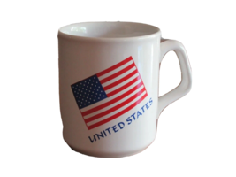 Stars &amp; Stripes American Flag Tea Coffee Mug Cup USA Patriotic Land of the Free - £7.59 GBP