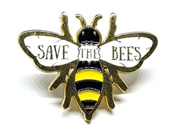 Spilla con spilla Save The Bees Bumble Bee Spilla in metallo smaltato color oro - £3.01 GBP
