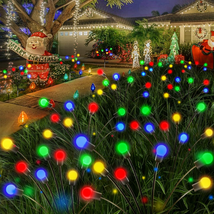 6-Pack Christmas Solar Garden Lights, Upgraded Firefly Solar Lights Fairy Garden - £53.77 GBP