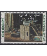 ZAYIX 1989 West Virginia 5  MNH - US State Duck Stamp - Birds - 070122S24 - $9.75