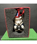 Vintage 1999 White Polor Bear Christmas Tree Ornament 3&quot; - $5.90
