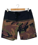 Vans Board Shorts Mens 32 Green Camouflage Black Swim Trunks Pocket Beac... - €18,68 EUR