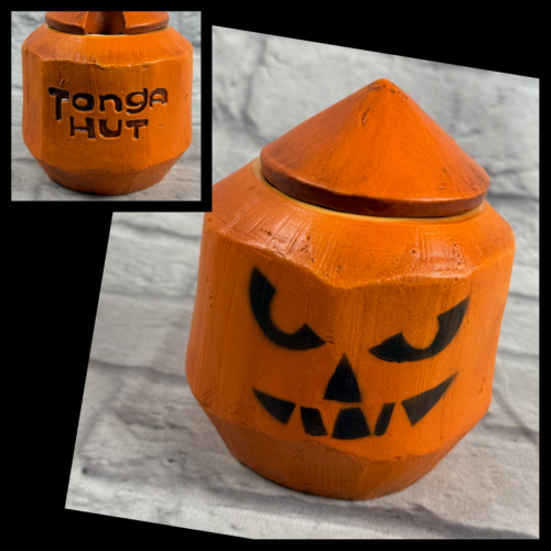 Tonga Hut Palm Springs Halloween Jack-O-Lantern Tiki Mug Eekum Bookum #1... - $395.99