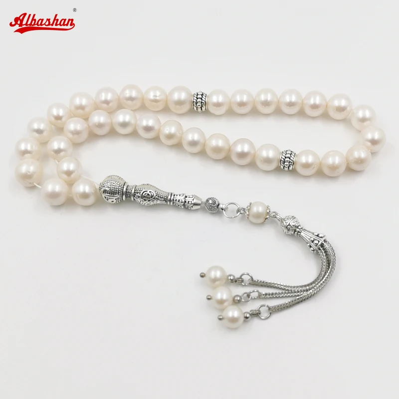 Tasbih Natural Pearl Hot sale style Freshwater pearl misbaha rosary bead pearl b - £100.19 GBP