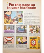ARM&amp;HAMMER BAKING SODA-Bicarbonate of Soda-1968 VTG Print Ad - $15.40 CAD