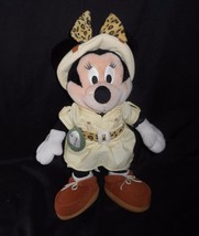 15&quot; Disney World Parks Animal Kingdom Safari Minnie Mouse Stuffed Plush Toy Doll - £18.96 GBP