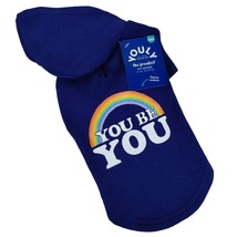Youly Proudest You Be You Blue Hoodie Sweater for Dogs XXS Puppy Pride Design - £9.69 GBP