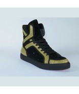 Men High Top Shoes By FIESSO AURELIO GARCIA ,Fancy Rhine stones 2402 Bla... - $139.99