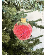 Vintage Christborn Strawberry Christmas Ornament Fruit - £14.86 GBP