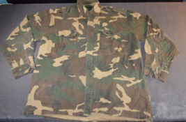 Turkish Turkey Military Army Bdu Woodland Foreign Vintage Jacket Coat Size Large - £22.33 GBP