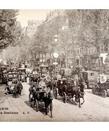 Paris France Boulevard Of The Italians Carriages Horses 1910s Postcard P... - €17,30 EUR