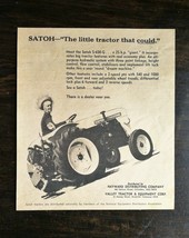 Vintage 1963 Satoh S-650-G Farm Tractor Original Ad - $5.98