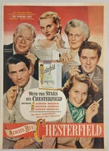 1948 Print Ad Chesterfield Cigarettes Gregory Peck,Charles Coburn,Valli - $19.78