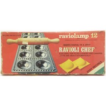 Vintage Raviolamp Ravioli Chef Ravioli Canape Maker 12 Mold Italy With R... - $24.72