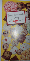 Dandy Home Made Candy With Karo Syrup Foldout Booklet 1950s - £3.97 GBP