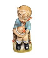 Vintage Arnart 5th Ave Japan Hand Painted Dutch Boy on Log with Feathere... - $548.16 MXN
