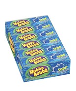 Hubba Bubba Sour Blue Raspberry Bubble Gum, 5 Piece (Pack of 18) - $24.74