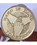 Hand In Hand Tohether Bronze AA Alcoholics Anonymous Type Medallion Chip - $2.99