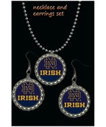 Notre Dame Fighting Irish  earrings &amp; necklace set great gift - £7.53 GBP