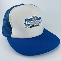ELF Herring Lyon Food Mesh Snapback Trucker Hat Cap VTG - $15.63
