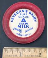 VTG Veteran&#39;s Dairy Raw Milk Bottle Cap Lid 2.25&quot; Diameter Hobart Oklaho... - $9.49