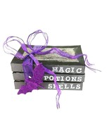 Halloween Decorative Book Stack With Magic Potions &amp; Spells - $26.68