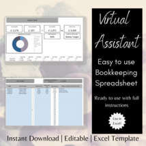 Easy Bookkeeping Template | Income and Expense Tracker | Profit and Loss... - £11.80 GBP