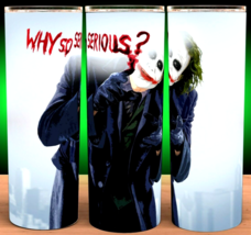 The Joker Why So Serious Cup Mug Tumbler 20oz with lid and straw - £15.76 GBP