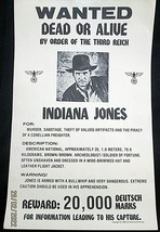 STEVEN SPIELBERG:DIR:HARRISON FORD (INDIANA JONES) RARE WANTED POSTER - €101,70 EUR