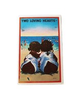 Two Loving Hearts Postcard Textured Unposted Period 1930-1944 - £6.11 GBP