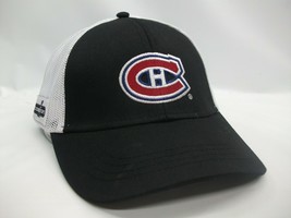 Montreal Canadiens Bud Light Hat Broken Bill Black White Snapback Trucker Cap - £15.73 GBP