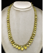 Natural Lemon Quartz Beads 256 Ct Tear Drops Gemstone Finest Party Necklace - €193,92 EUR