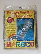 Vintage Marsco Grey Silver Deluxe Vinyl Air Mattress Inflatable Pool Flo... - $26.02