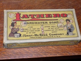 Vintage Lathero Hardwater Soap Empty Cardboard Box - $830.38 MXN