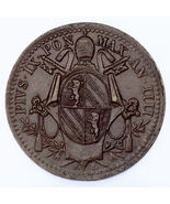 1849-R Italian Papal States Mezzo (1/2) Baiocco Year IIII KM #1340 XF+ - $1,439.87 MXN