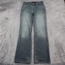 Calvin Klein Pants Womens 4 Gray Bootcut Mid Rise Distress Pocket Denim Jeans - $24.63